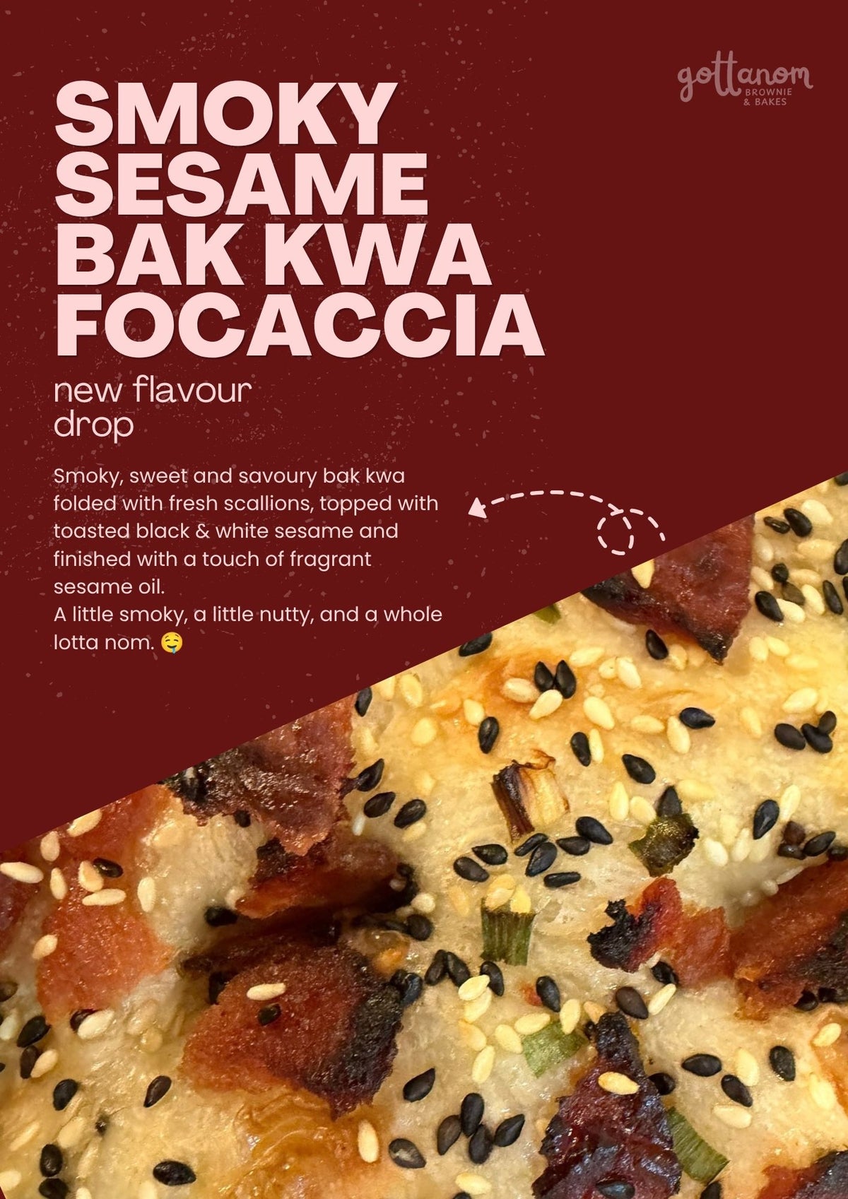 Smoky Sesame Bak Kwa Focaccia – gottanom