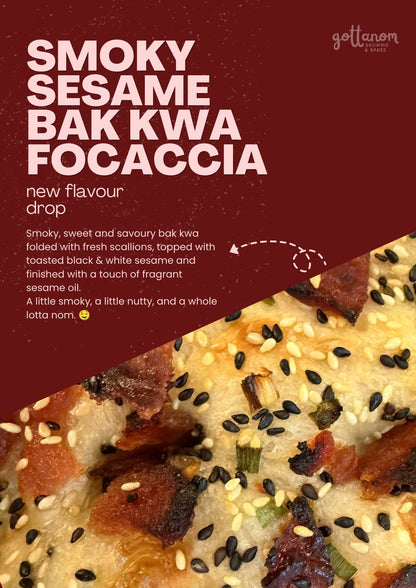Smoky Sesame Bak Kwa Focaccia