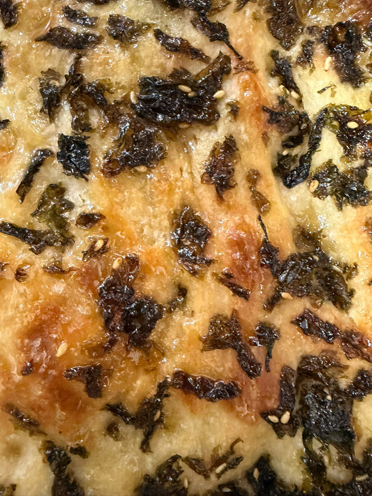 Golden Honey Butter Nori Focaccia