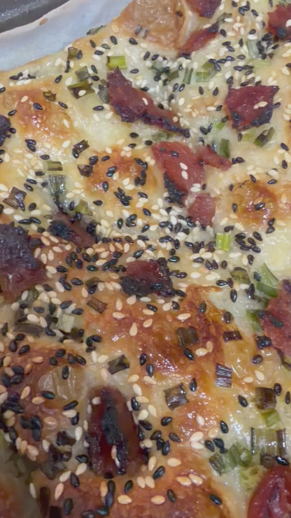 Smoky Sesame Bak Kwa Focaccia